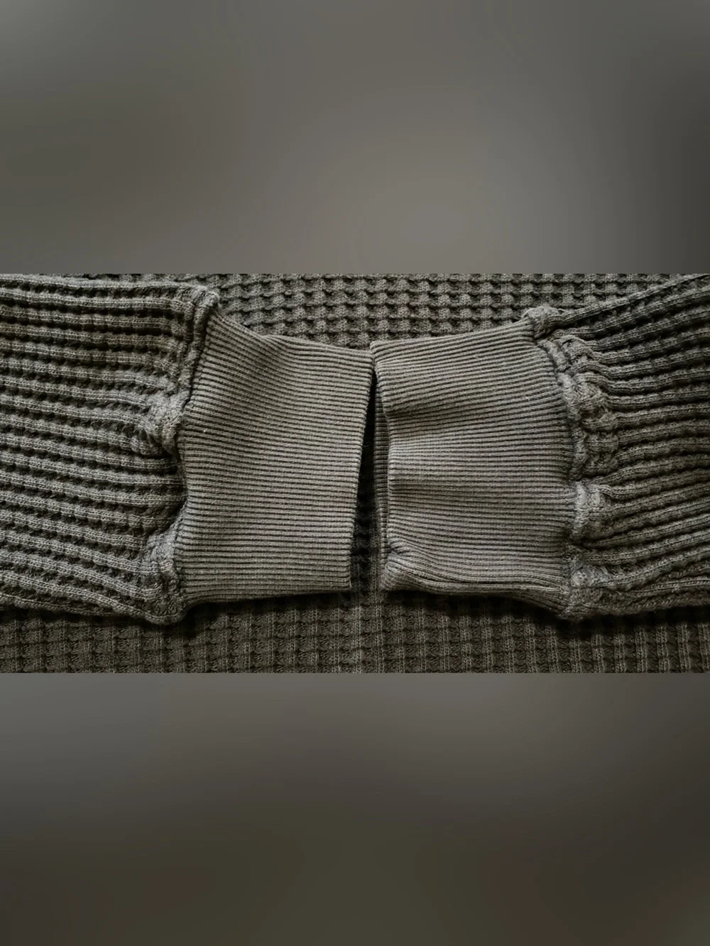 MATE Men's black Quarter-Zip Waffle Knit Sweater